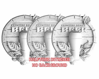 BEER SIGN 3d illusion & laser-ready files 3DWave.us